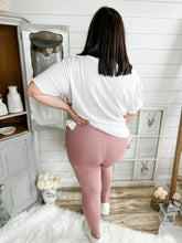 Load image into Gallery viewer, Dusty Rose Athletic High Waisted Leggings