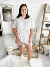 Load image into Gallery viewer, Mauve French Terry Drawstring Shorts