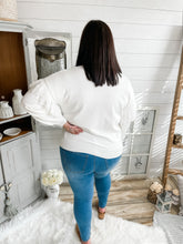 Load image into Gallery viewer, Ivory Fringed Sleeve Buttoned Knit Cardigan