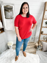 Load image into Gallery viewer, Red Short Sleeve Top