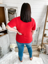 Load image into Gallery viewer, Red Short Sleeve Top
