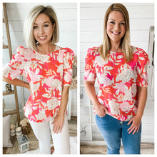 Load image into Gallery viewer, Floral Print Puff Sleeve Top