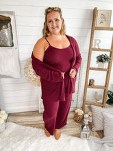 Load image into Gallery viewer, Waffle Knit Pants, Tank, & Cardigan 3 Piece Set