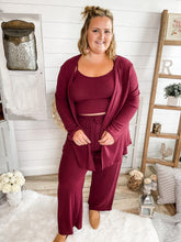 Load image into Gallery viewer, Waffle Knit Pants, Tank, & Cardigan 3 Piece Set