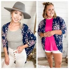 Load image into Gallery viewer, Floral Kimono Cardigan