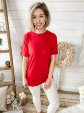 Load image into Gallery viewer, Red Short Sleeve Top