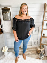 Load image into Gallery viewer, Plus Size Crochet Lace Trim Top