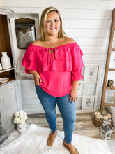 Load image into Gallery viewer, Ruffled Tiered Off Shoulder Top