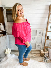Load image into Gallery viewer, Ruffled Tiered Off Shoulder Top