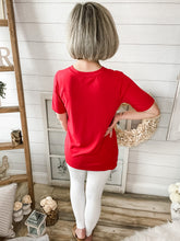 Load image into Gallery viewer, Red Short Sleeve Top