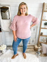 Load image into Gallery viewer, Lavender Kimono Large Swiss Dot Sleeves Top