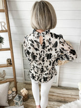 Load image into Gallery viewer, Neutral Cow Print Top