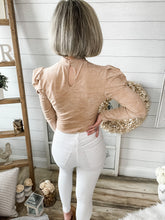 Load image into Gallery viewer, Puff Sleeve Suede Feeling Bodysuit