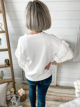 Load image into Gallery viewer, Ivory Fringed Sleeve Buttoned Knit Cardigan
