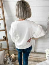 Load image into Gallery viewer, Ivory Fringed Sleeve Buttoned Knit Cardigan