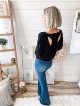 Load image into Gallery viewer, Medium Wash Flare High Rise Jeans