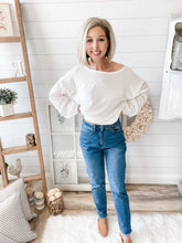 Load image into Gallery viewer, 'Mom Jean' High Rise Straight Leg With Frayed Hem