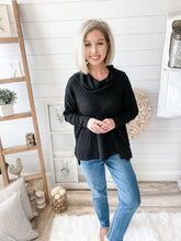 Load image into Gallery viewer, Cowl Neck Waffle Knit Lightweight Sweater