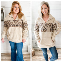 Load image into Gallery viewer, Aztec Sherpa Pullover