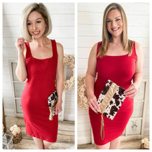 Load image into Gallery viewer, Red Cotton Midi Dress
