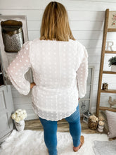 Load image into Gallery viewer, Fully Lined Swiss Dot Bubble Sleeve Top