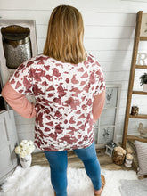 Load image into Gallery viewer, Asymmetrical Cow Print Lightweight Sweater