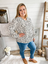 Load image into Gallery viewer, Ruffled Dalmatian Print Top