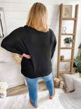 Load image into Gallery viewer, Cowl Neck Waffle Knit Lightweight Sweater