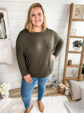 Load image into Gallery viewer, Olive Long Sleeve Cut Out Back Top
