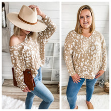Load image into Gallery viewer, Taupe Leopard Print Lightweight Sweater