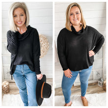 Load image into Gallery viewer, Cowl Neck Waffle Knit Lightweight Sweater