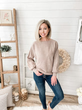 Load image into Gallery viewer, Ribbed Balloon Sleeve Sweater