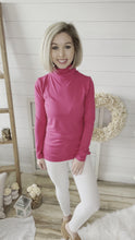 Load and play video in Gallery viewer, Hot Pink Turtleneck