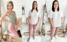 Load image into Gallery viewer, Dusty Rose Athletic High Waisted Leggings