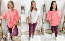 Load image into Gallery viewer, Eggplant Cotton Motto Leggings