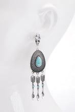 Load image into Gallery viewer, Turquoise Concho &amp; Arrow Earrings
