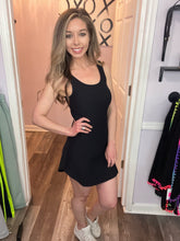 Load image into Gallery viewer, Black Athletic Dress (WITH SHORTS BUILT IN)
