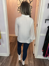 Load image into Gallery viewer, White Tassel Sheer Long Sleeve Top
