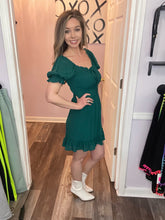 Load image into Gallery viewer, Emerald Green Smocked Dress
