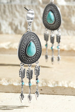 Load image into Gallery viewer, Turquoise Concho &amp; Arrow Earrings

