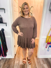 Load image into Gallery viewer, Brown Babydoll Tiered Ruffle Dress (Sizes: S-3XL)
