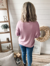 Load image into Gallery viewer, Lilac Ribbed Mock Neck Sweater
