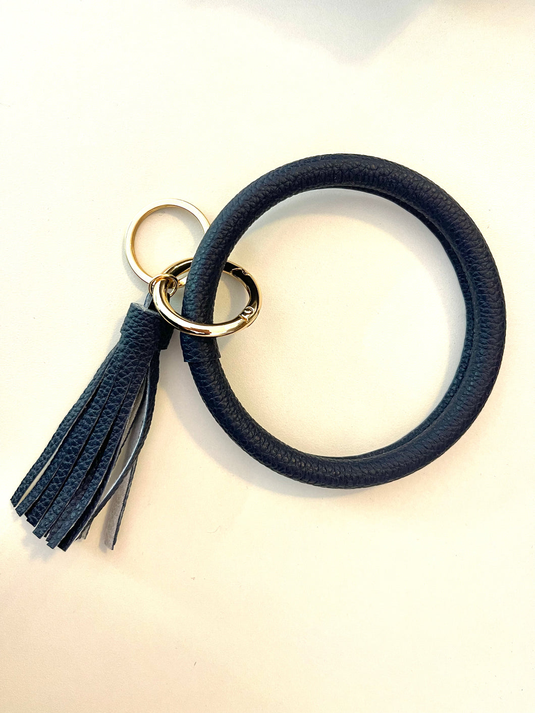 Navy Bangle Bracelet Tassel Keychain