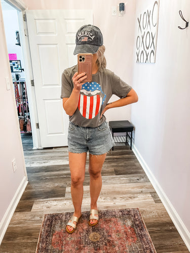 American T-Shirt Crew Neck Bodysuit