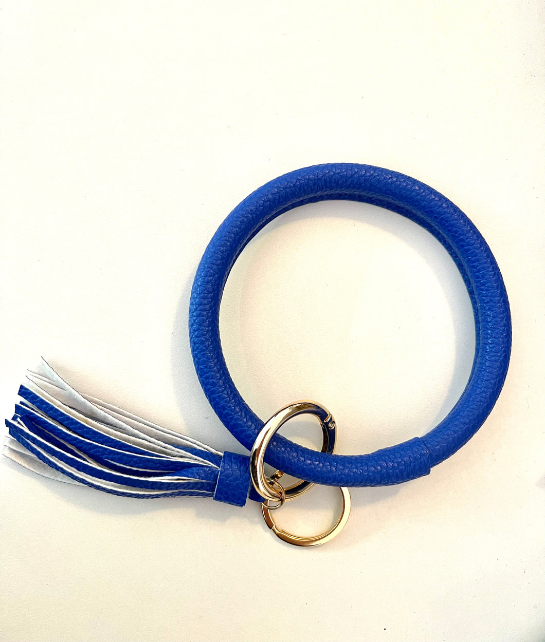 Royal Blue Bangle Bracelet Tassel Keychain