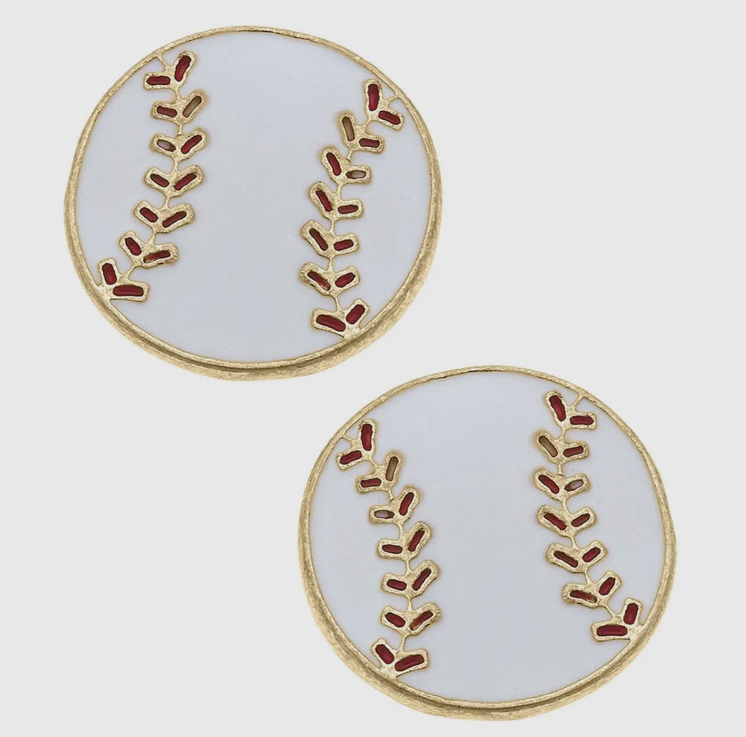 Baseball Stud Earrings