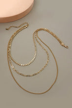 Load image into Gallery viewer, Multi Layered Chain Gold Colored Necklace
