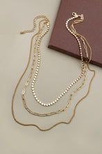 Load image into Gallery viewer, Multi Layered Chain Gold Colored Necklace
