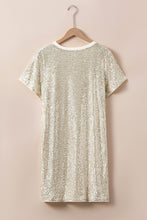 Load image into Gallery viewer, Plus Size Champagne Sequin Dress
