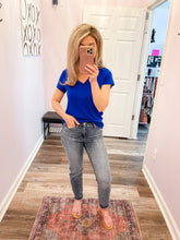 Load image into Gallery viewer, UDY BLUE Mid Rise Jeans (Can be worn cuffed/uncuffed)
